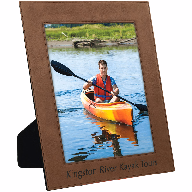 8" x 10" Dark Brown Leatherette Photo Frame