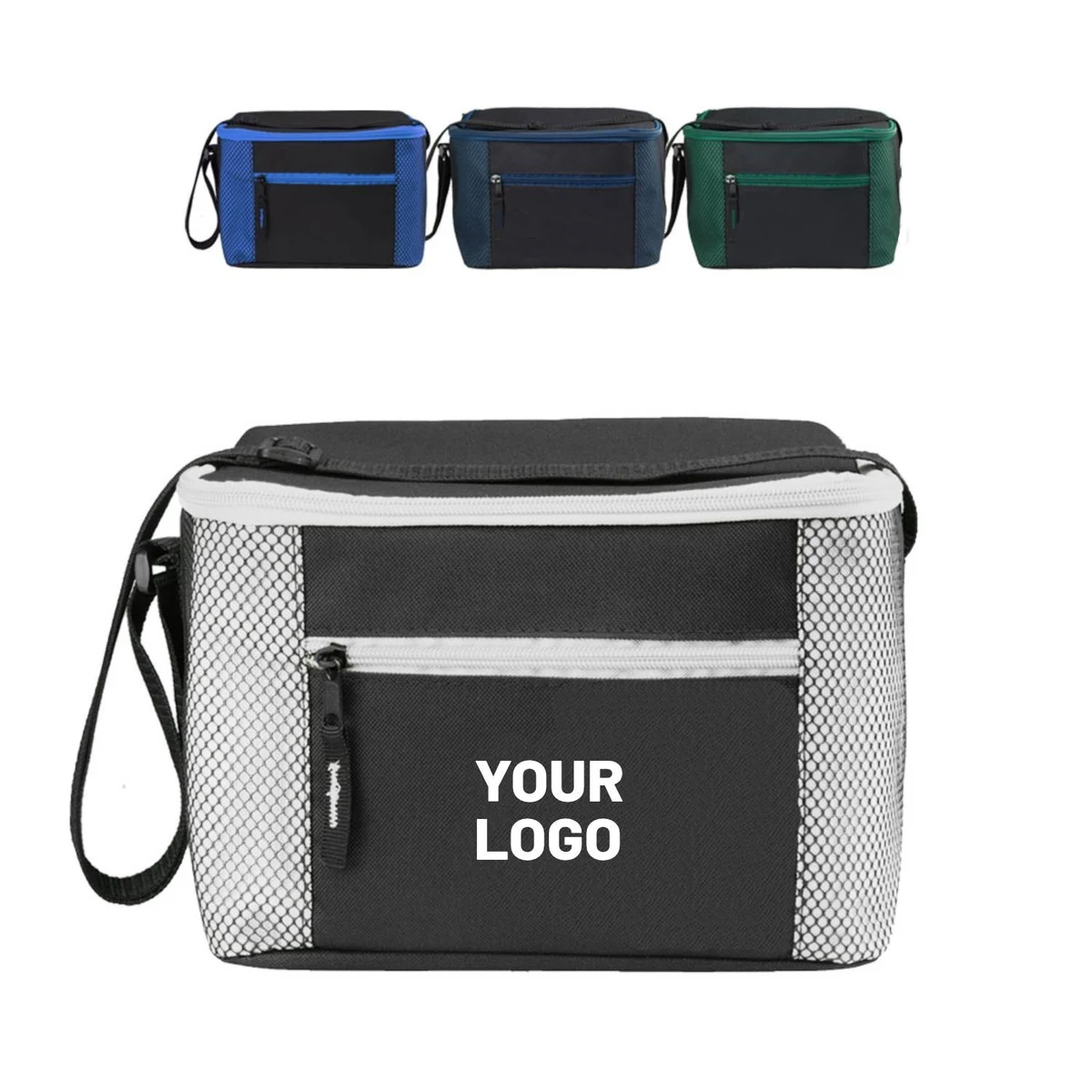 Insulated Zipper Lunch Bag with Strap 1