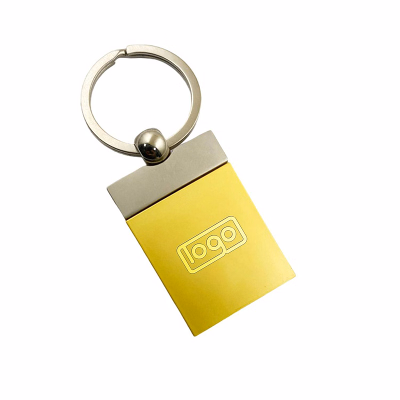 Rectangular Metal Keychain