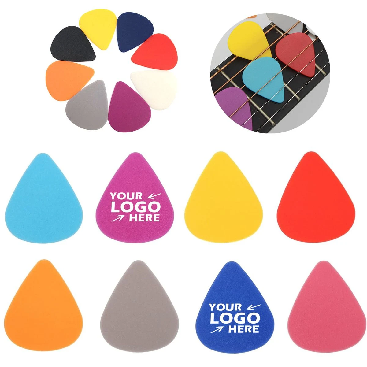Premium 1mm Colorful ABS Guitar Picks 1