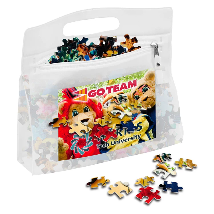 "QUINCY" 500 Piece Full Color Custom Jigsaw Puzzle In Deluxe Vinyl Storage Pack 1
