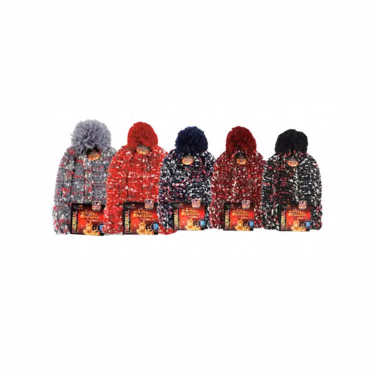 Women's Thermal Knit Pom Hats
