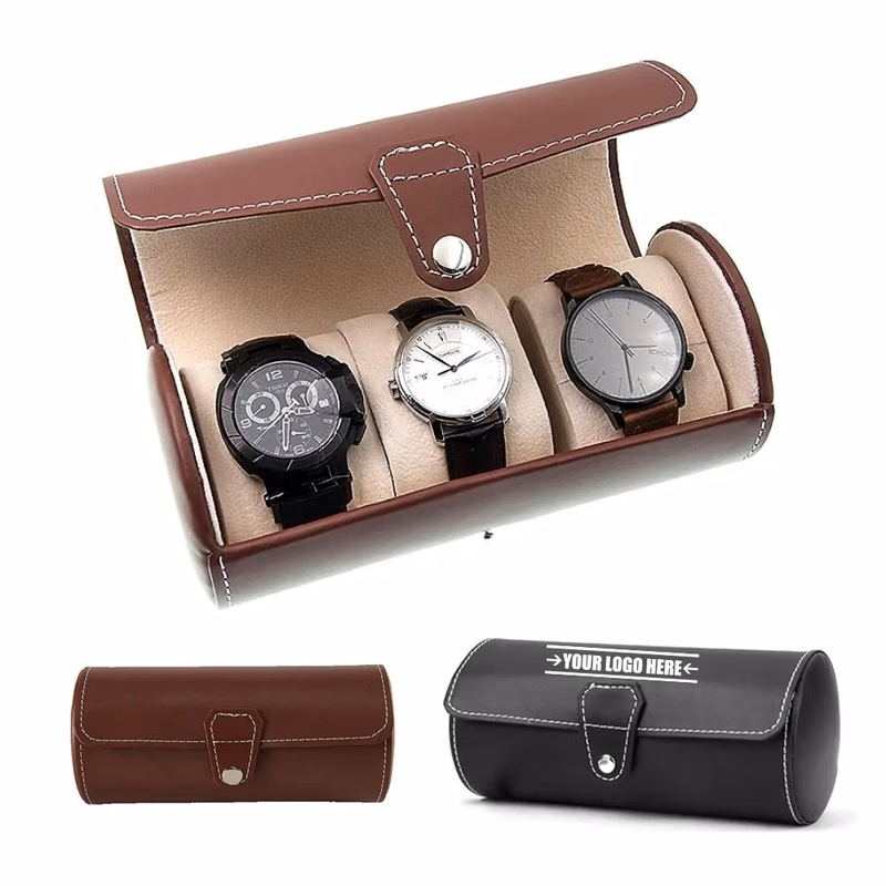 Leatherette Roll Watch Storage Pouch