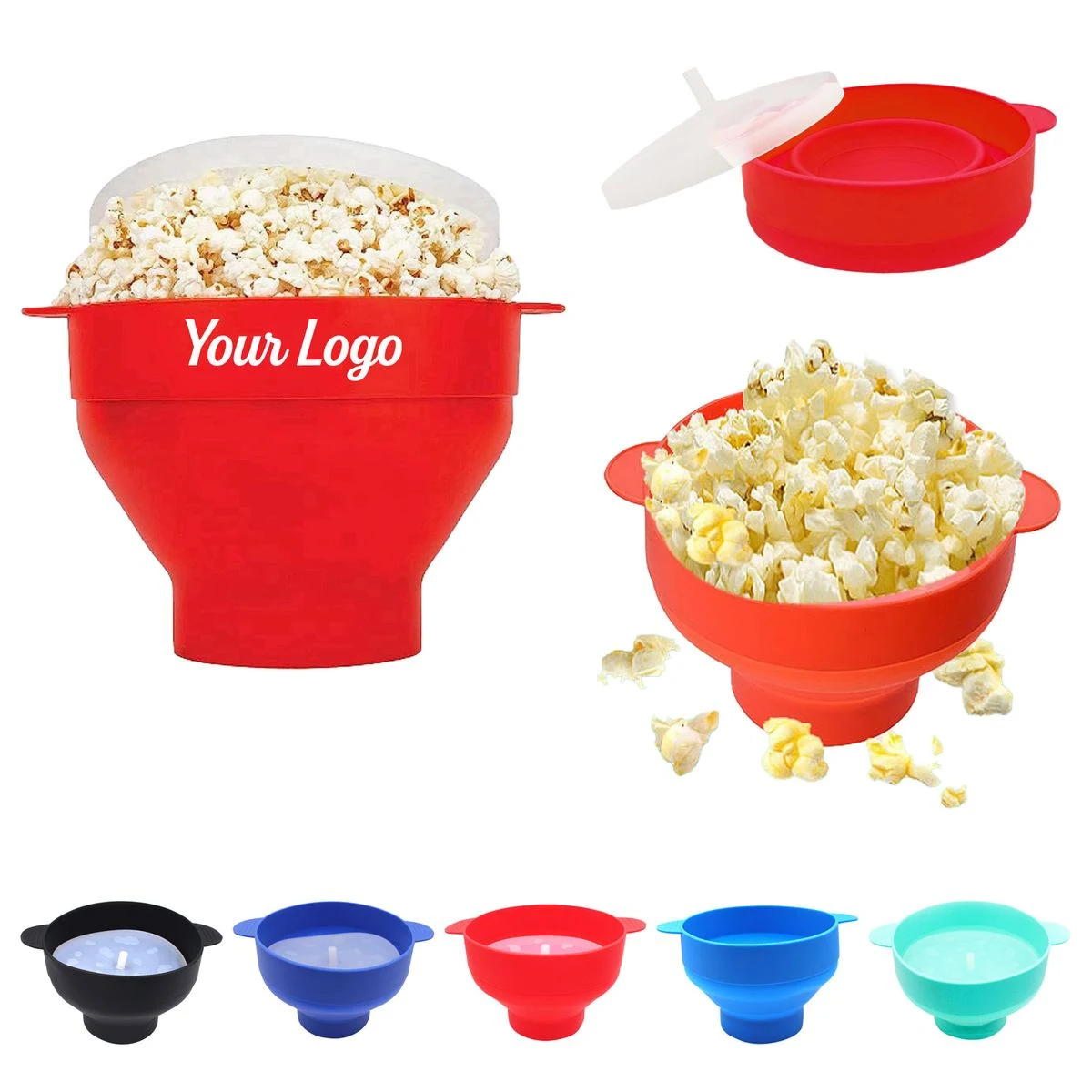 Microwave Safe Silicone Popcorn Popper Bowl 1