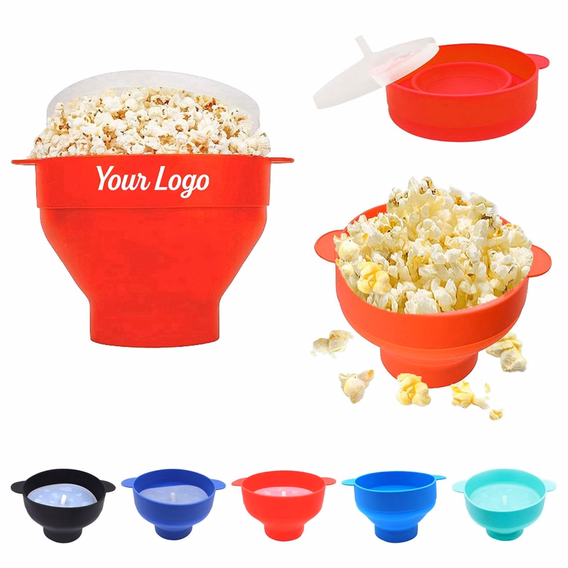 Microwave Safe Silicone Popcorn Popper Bowl