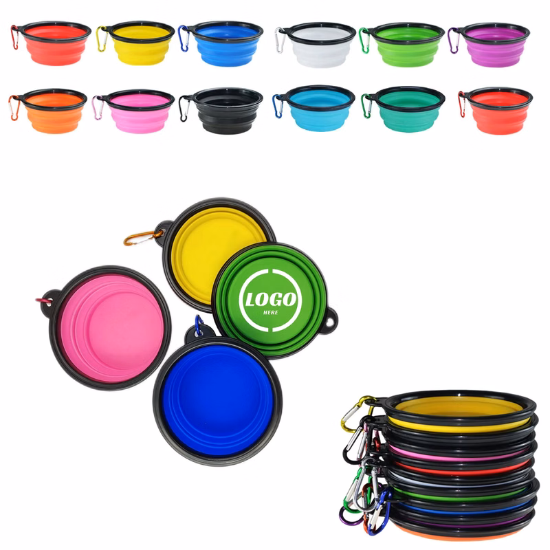 Silicone Foldable Pet Dog Cat Food Water Feeding Bowl