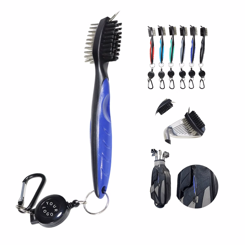Golf Club Cleaning Brush with Carabiner