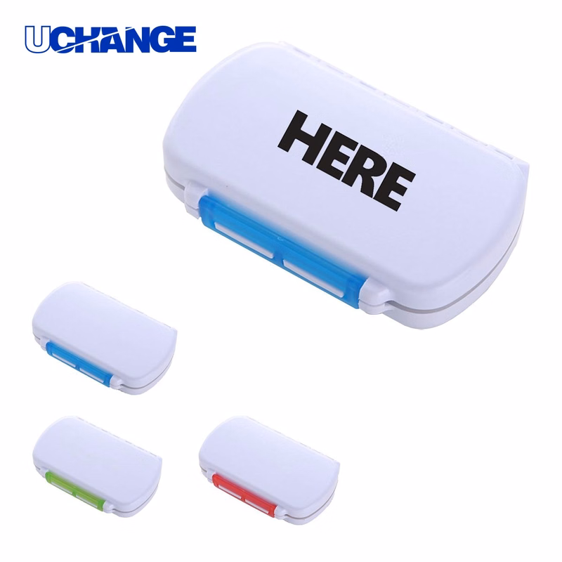 Health Portable 6-Compartment Pill Divider Box Organizer