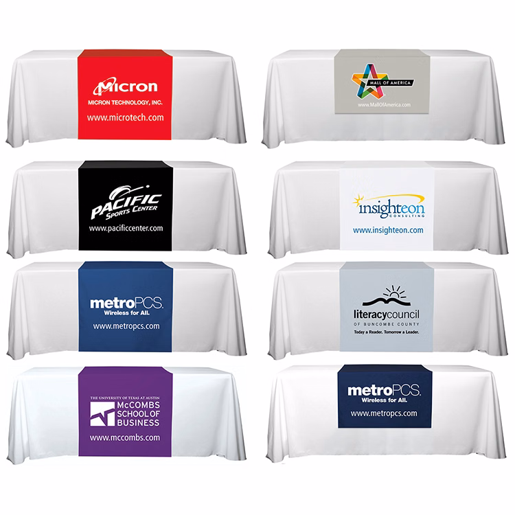 "Roger Six" 60" L Table Runners (One Color Print) / Accommodates 3 ft Table and Larger