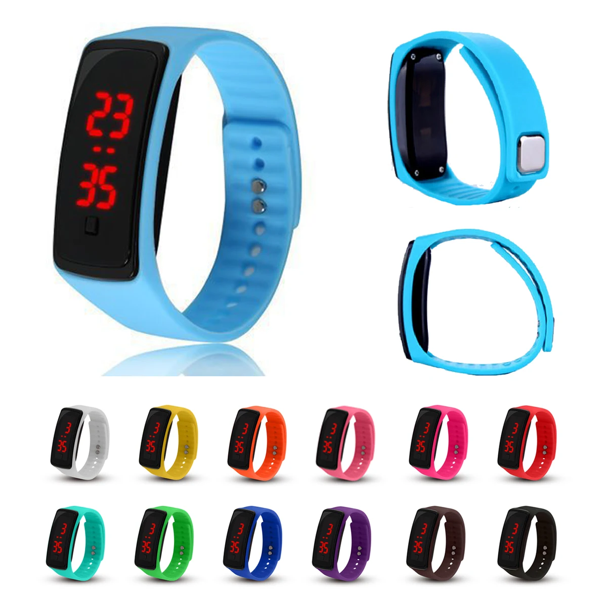 Silicone wristband LED Electronic Watch 1