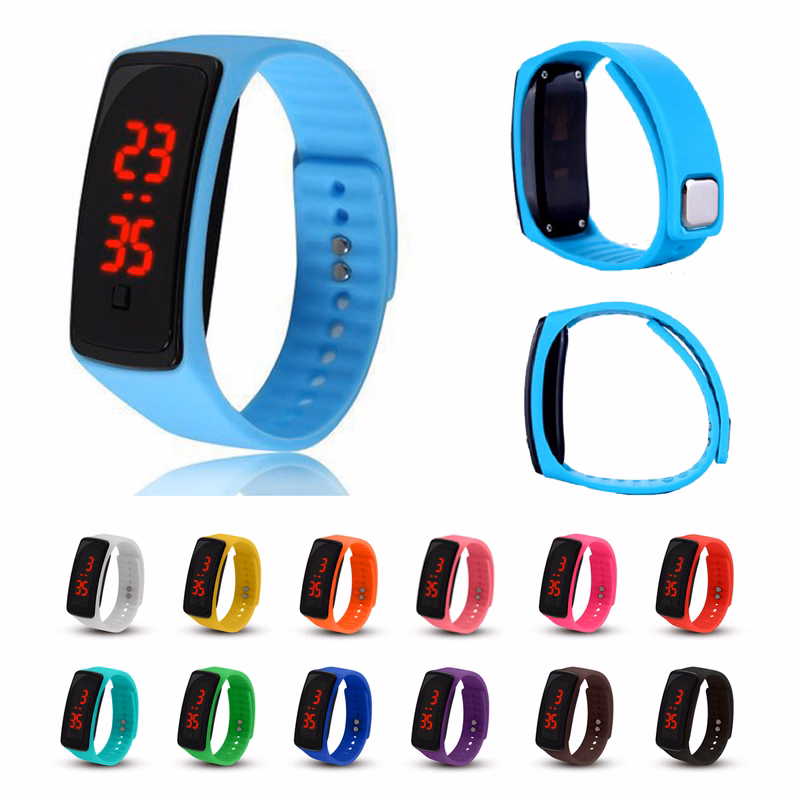 Silicone wristband LED Electronic Watch