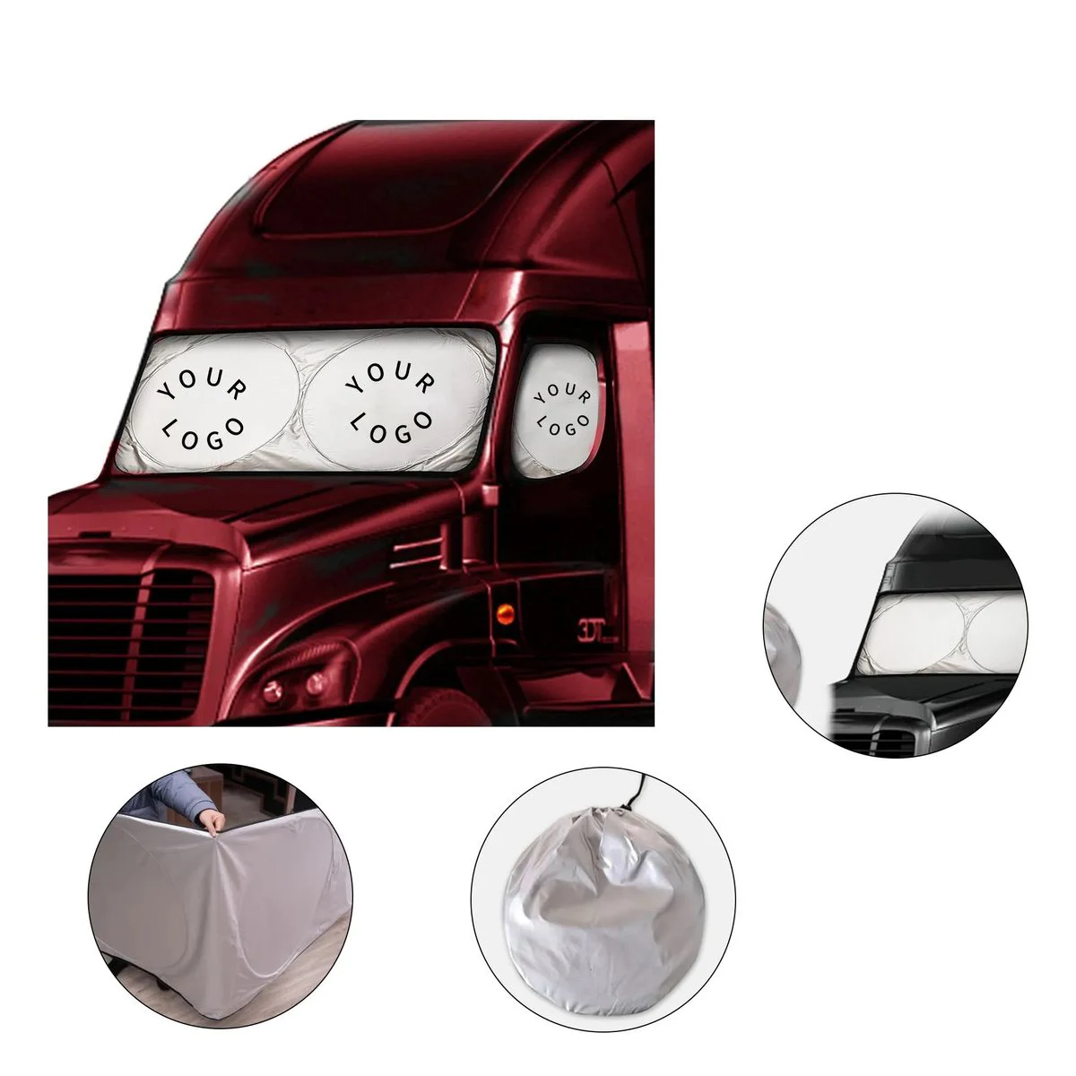 Large Truck Sunshade Reflective UV Block 1