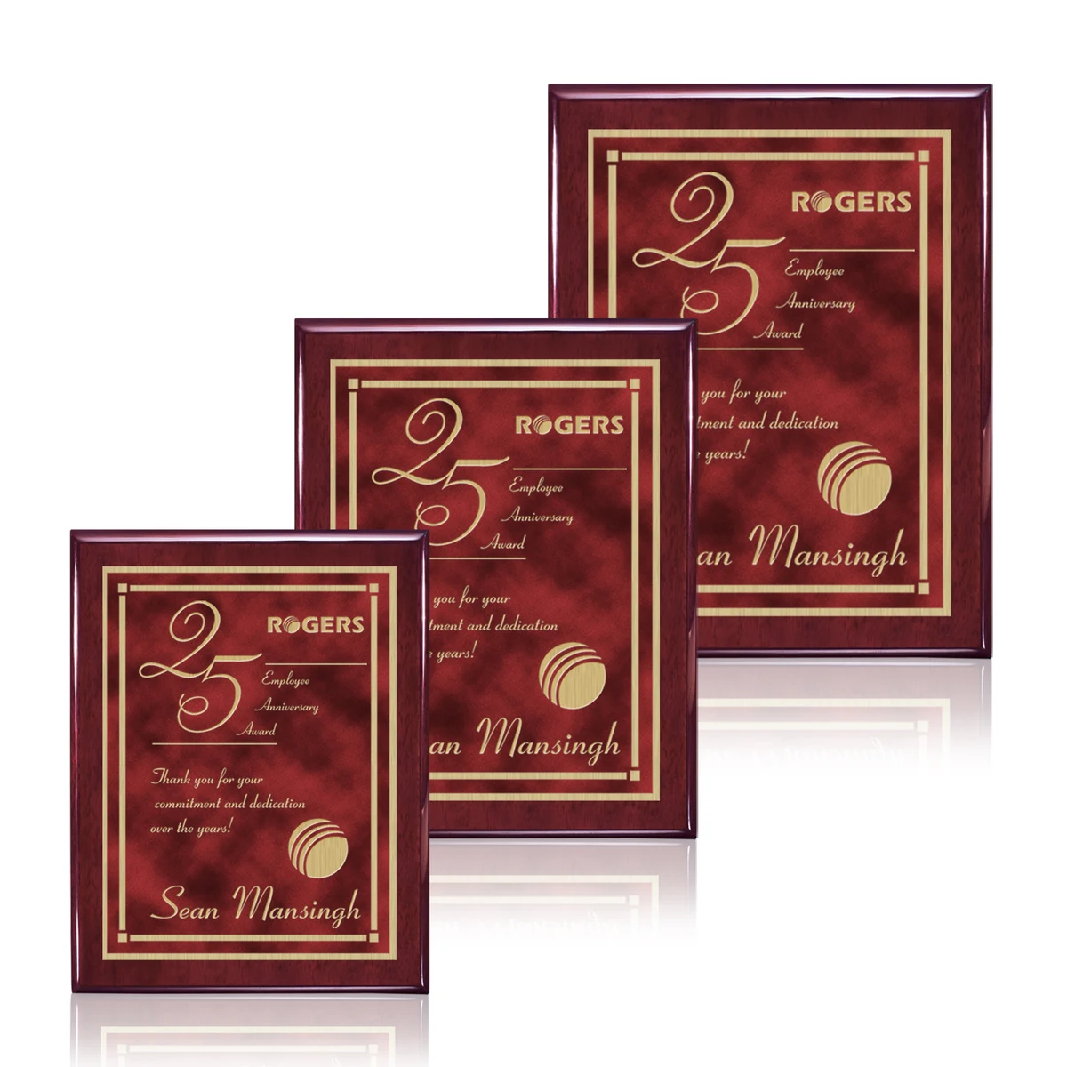 Oakleigh/Contempo Plaque - Rosewood/Red 1