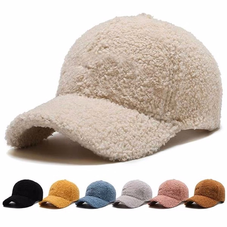 Lamb Wool Baseball Cap for Women