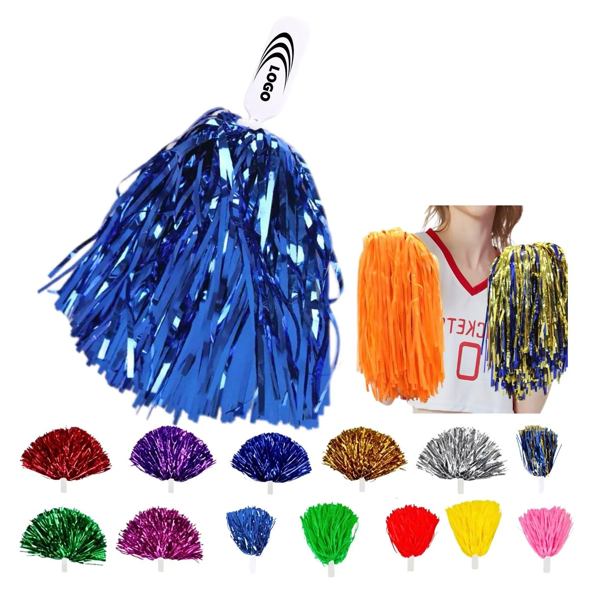9.8" Custom Cheer Poms 1