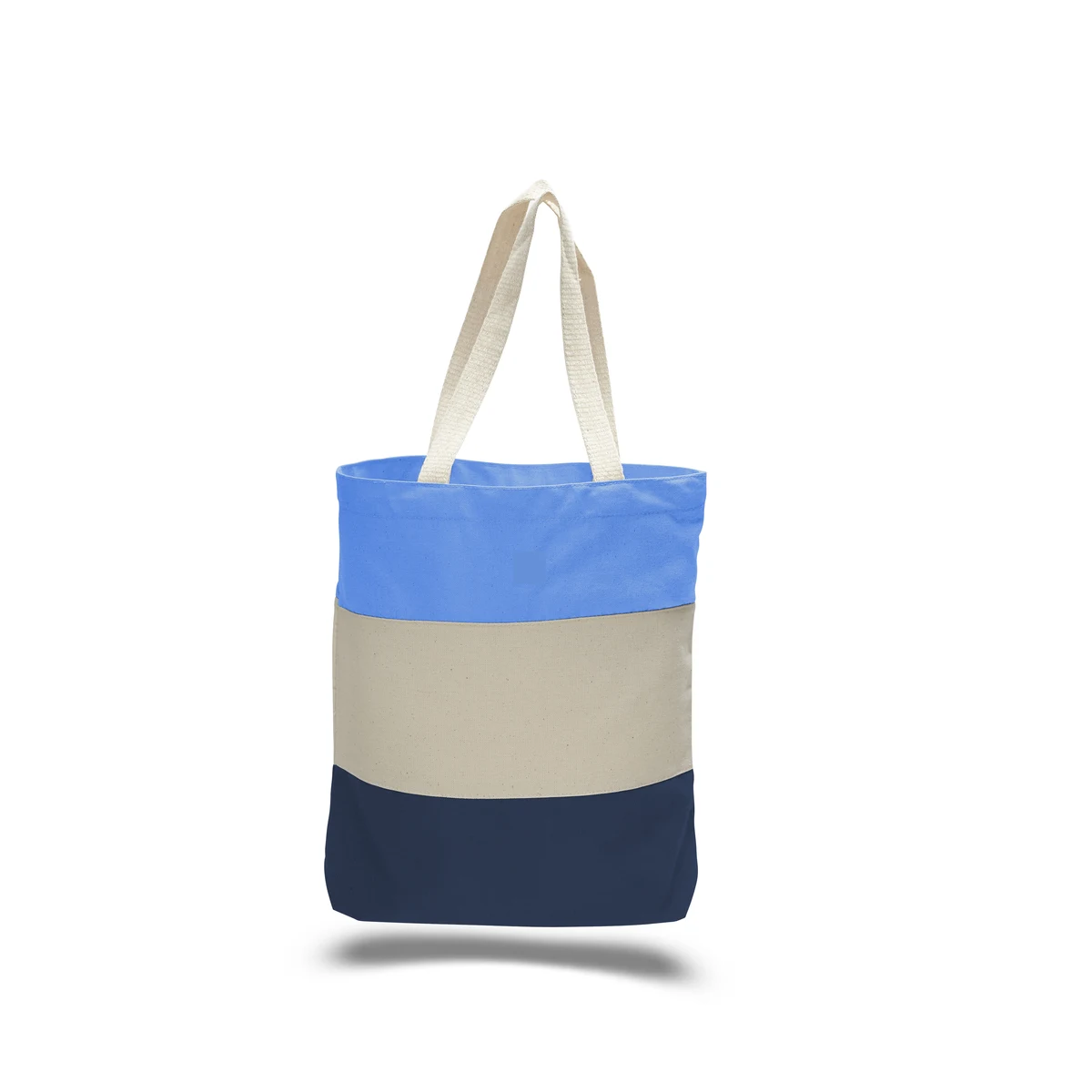 Heavy 12 oz. Cotton Canvas Tri Color Tote Bag, custom tote bag with logo imprint 1