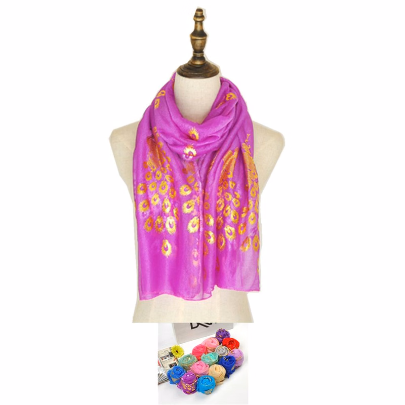 Women's Long Silk Scarf Silk Shawl