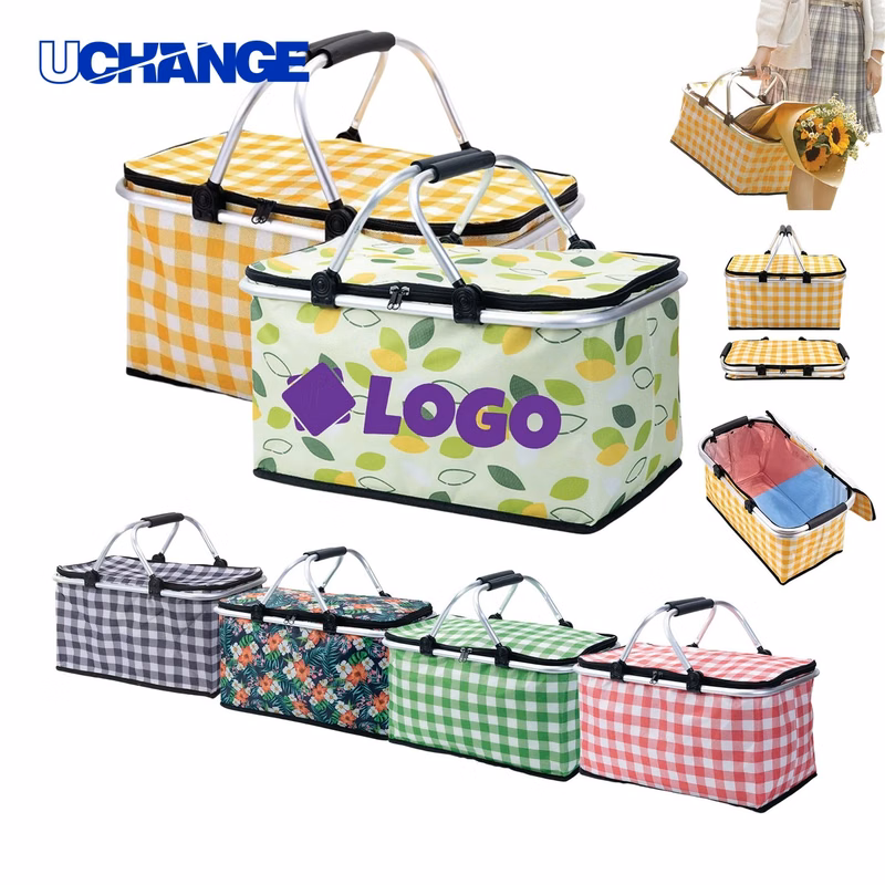 Foldable Insulated Cooler Picnic Basket