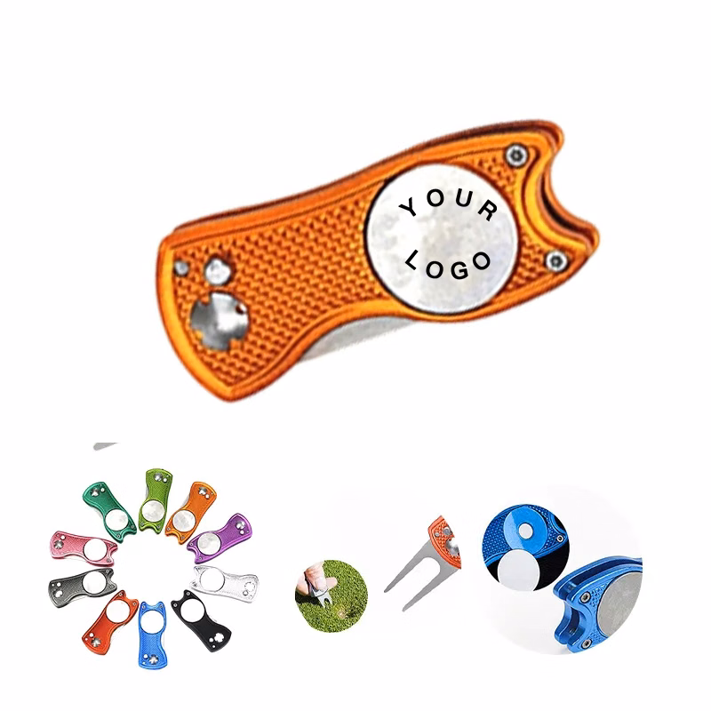 Compact Stainless Steel Divot Tool for Golf and Cleaning
