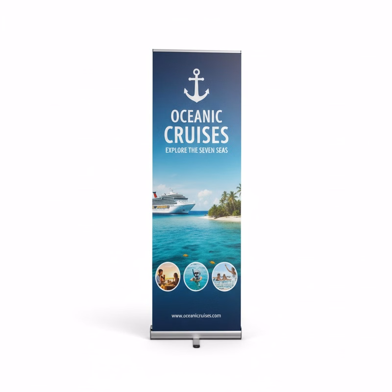 33"W x 80"H Monza™ Retractable Banner Stand Kit, Vinyl