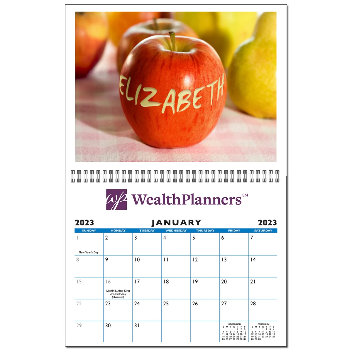Personalized 12 Month "In-the-Image" Wall Calendar 1
