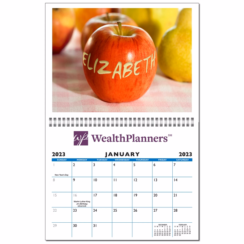 Personalized 12 Month "In-the-Image" Wall Calendar