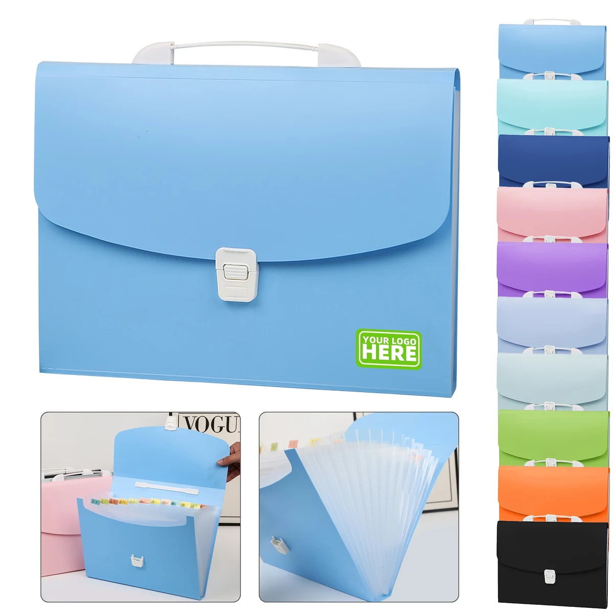 Expanding File Folder Organizer With Handle 1