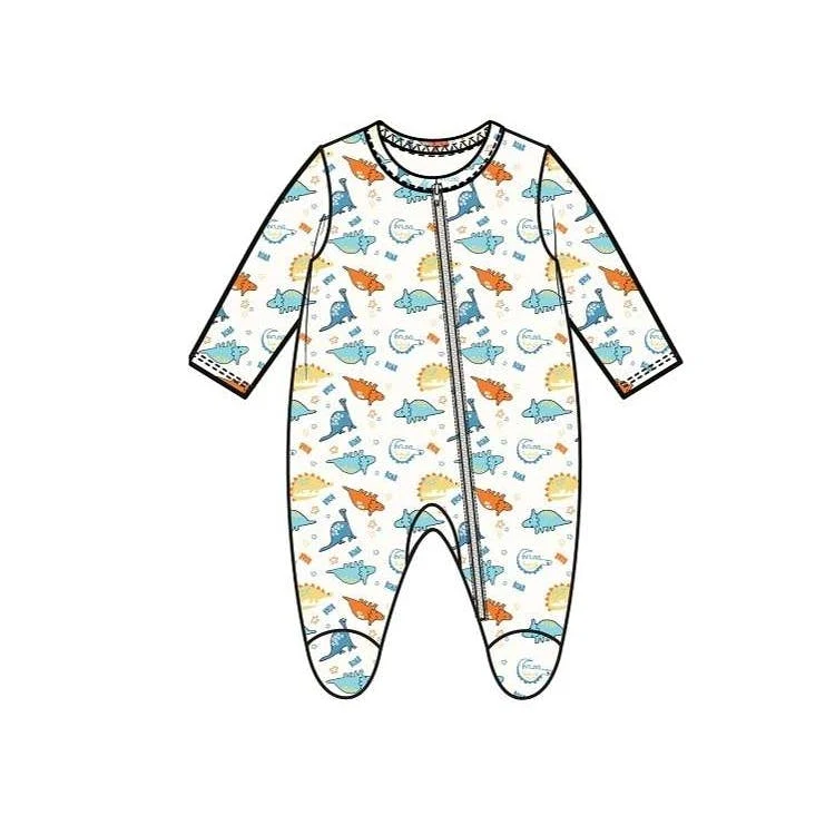 Boys' Cotton Sleep & Play Bodysuits White 0-9M 1