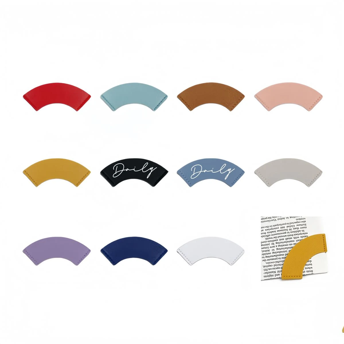 Long-Lasting PU Leather Corner Bookmark For Daily Use 1
