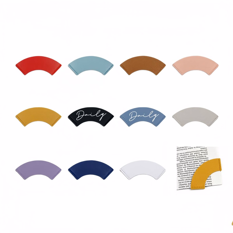 Long-Lasting PU Leather Corner Bookmark For Daily Use