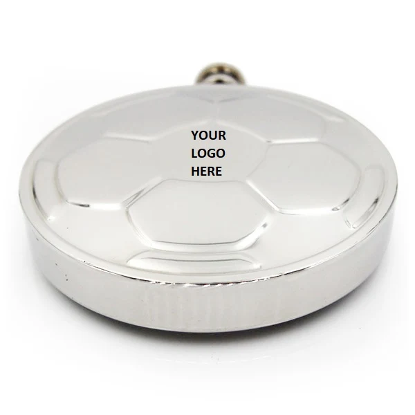 Football Shape Flat Hip Flask 6oz 1