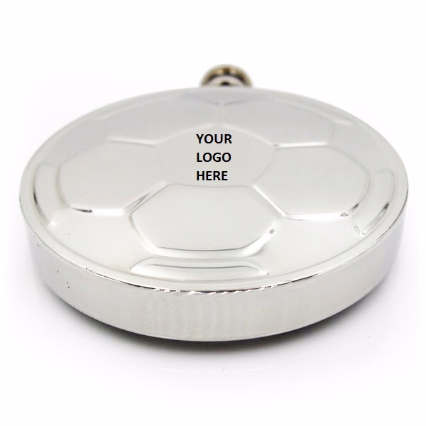 Football Shape Flat Hip Flask 6oz
