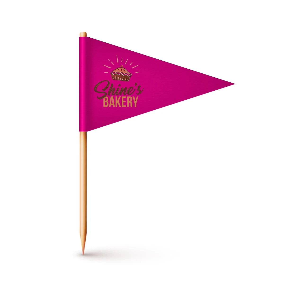 Custom Paper Toothpick Flags - Style B Flag Size 1.5" x 2.5" 1