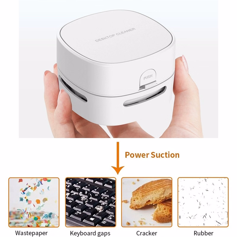 Portable Mini Desktop Vacuum Cleaner Debris Sweeper