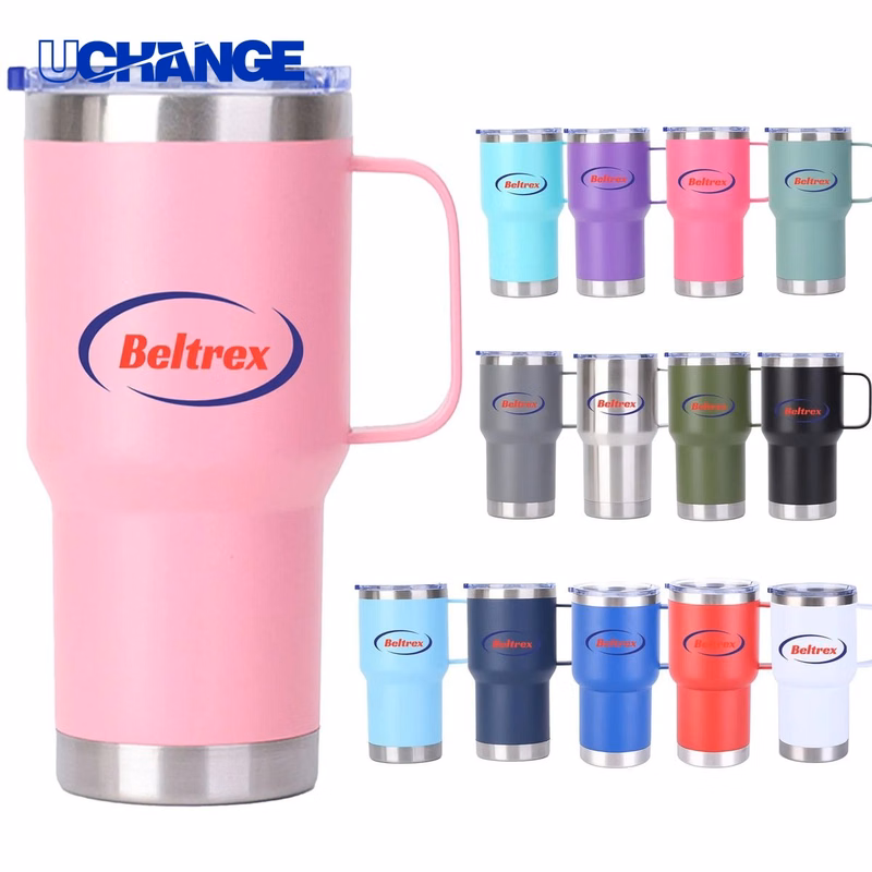 Stainless Steel Tumbler Cup with Handle 30oz Portable
