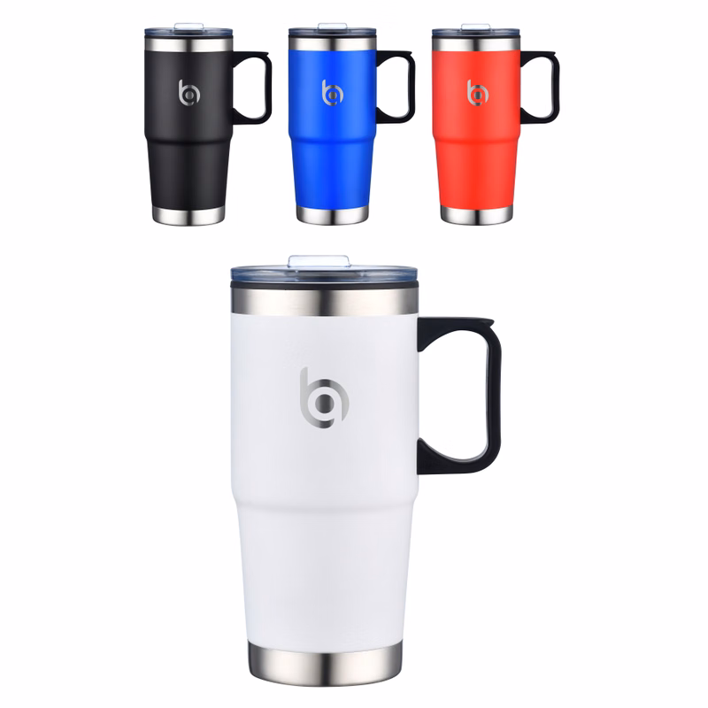 Union Printed - 24 oz SS Travel Mug SS Bottom - Laser Engraved