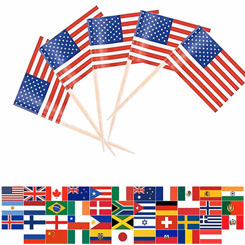 Custom Full Color American Toothpick Flag