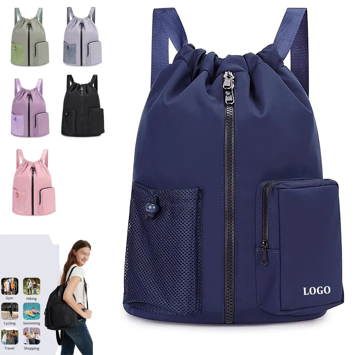 Drawstring Backpack withWater Resistant 1