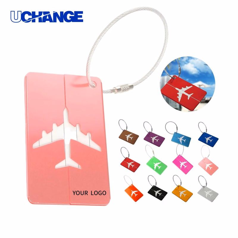 Aluminum Luggage Tag Identifier with Stainless Steel Rope