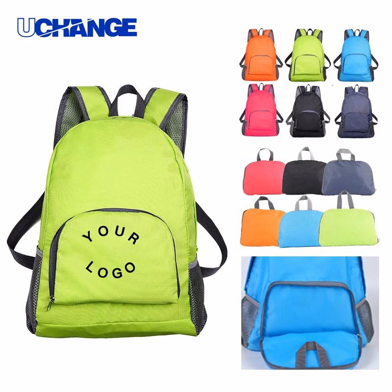 Foldable Backpack Bag Coated Nylon for Travel or Camping