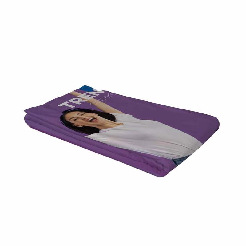 8' Curved Splash Floor Display Face Graphic Panel (Recycled Polyester Knit)