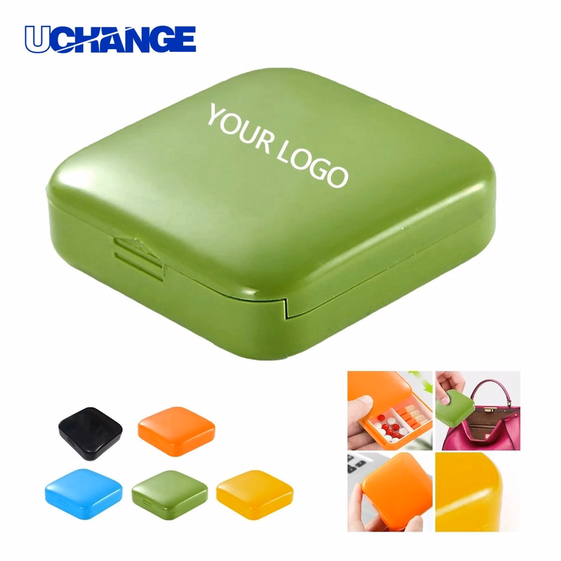 Pill Box Organizer Square Ergonomic Colorful Design