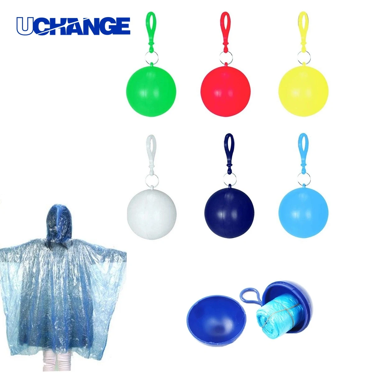 Disposable Plastic Ball Raincoat for Emergencies 1