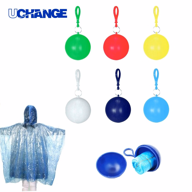 Disposable Plastic Ball Raincoat for Emergencies