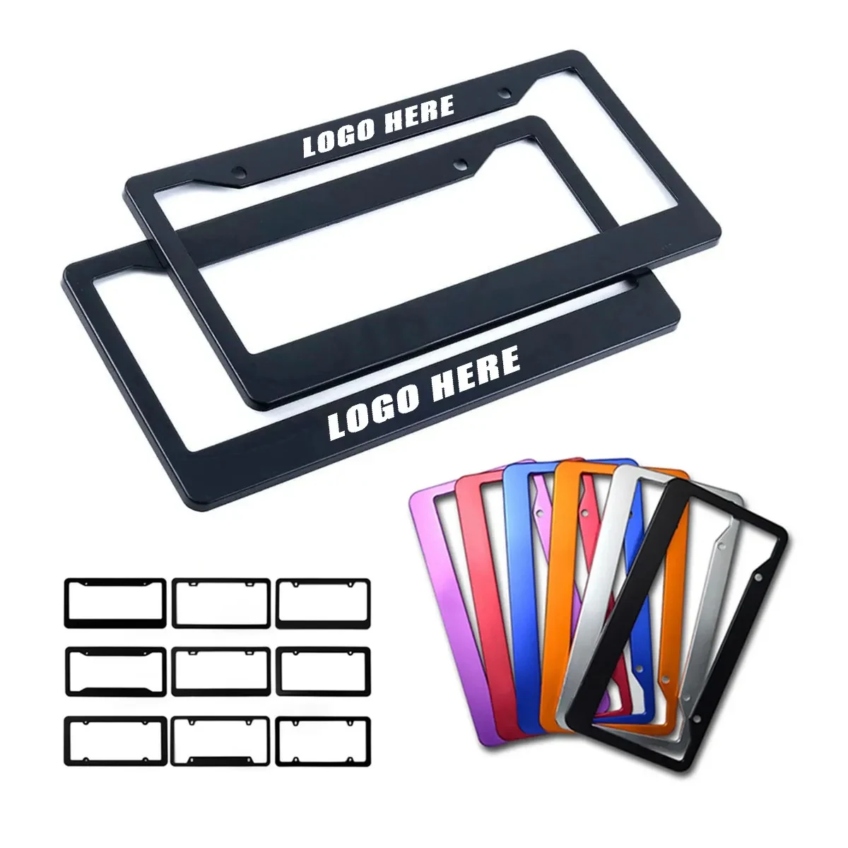 Colorful Classic Metal License Plate Frames 1