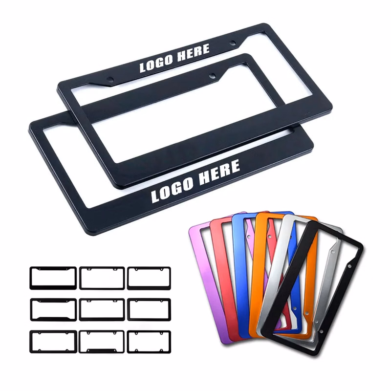 Colorful Classic Metal License Plate Frames