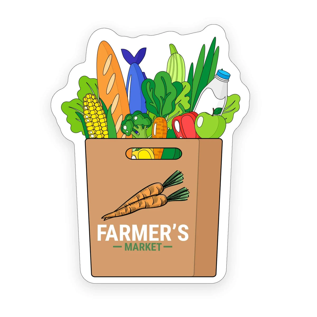 Grocery Bag Shaped NoteKeeper™ Magnet 20 Mil 1