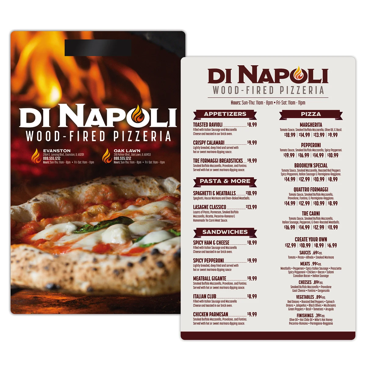 Menu Laminated - 5.25x8.5 - 14 pt. 1