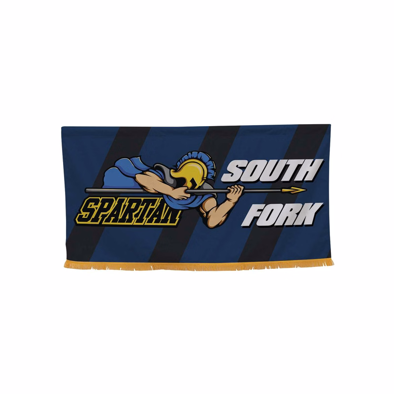 3' x 6' Parade Banner Straight Bottom with Gold Fringe