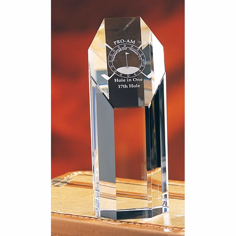 Designer Crystal Octagon Tower Award